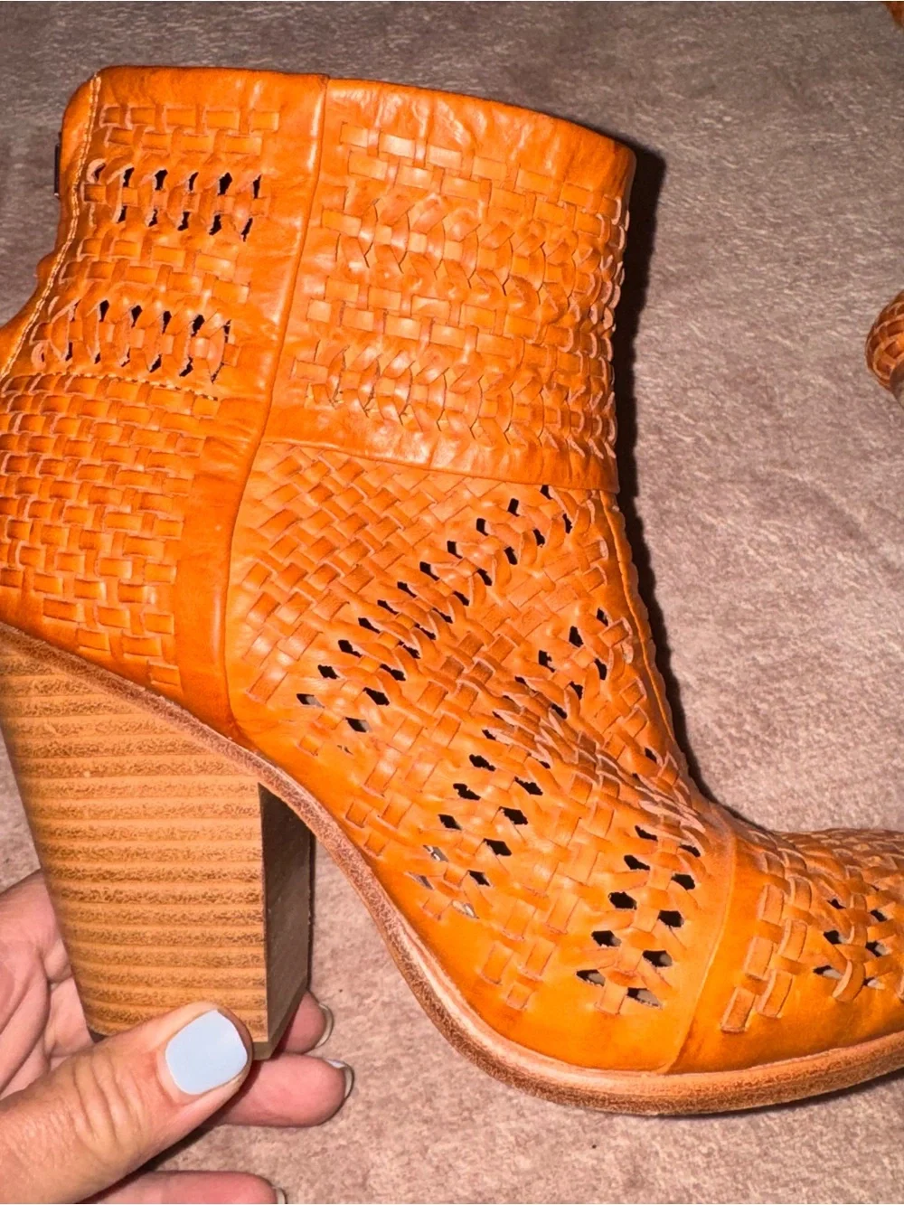rag & bone Classic Newbury Boot in Nude Woven size 38.5 or 8.5
